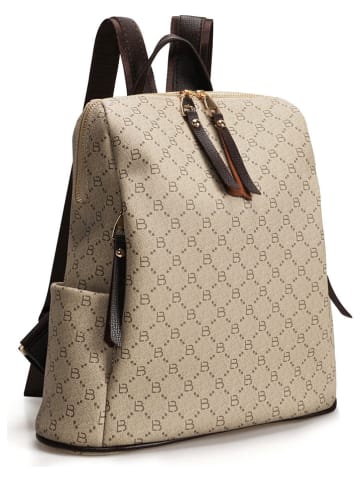 Lucky Bees Rucksack in Creme/ Braun- (B)30 x (H)35 x (T)13 cm