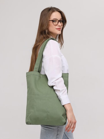 BAGmori Schoudertas groen - (B)35 x (H)40 x (D)8 cm