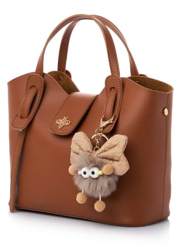 Lucky Bees Henkeltasche ''Celeste'' in Hellbraun - (B)25 x (H)21 x (T)11 cm