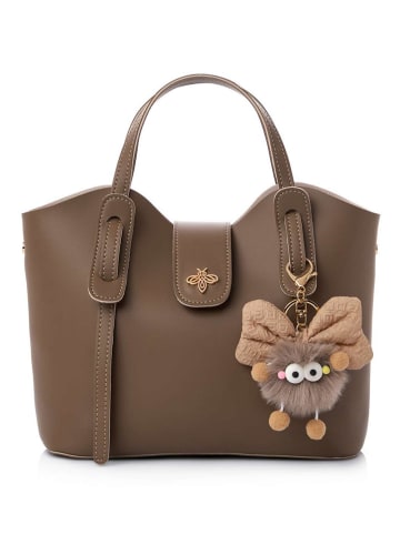 Lucky Bees Handtas ''Celeste'' taupe - (B)25 x (H)21 x (D)11 cm