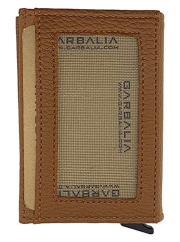 BAGmori Skórzany portfel w kolorze jasnobrązowym - 9 x 6 x 2 cm