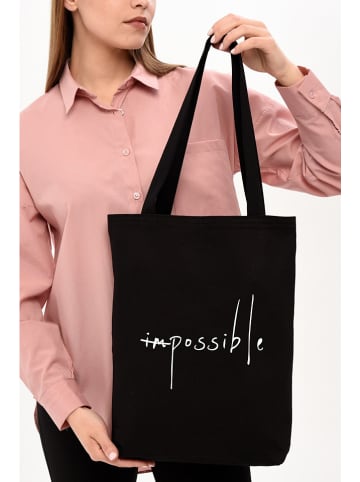 BAGmori Schultertasche in Schwarz - (B)35 x (H)40 x (T)8 cm