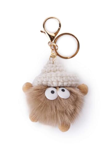 Lucky Bees Taschen-/ Schlüsselanhänger ''Ponpon'' in Beige - (L)13 cm
