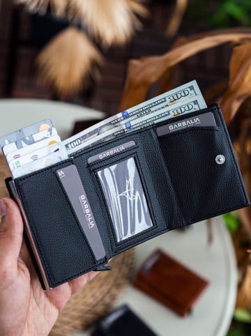 BAGmori Portfel w kolorze czarnym - 7 x 9 x 2,5 cm