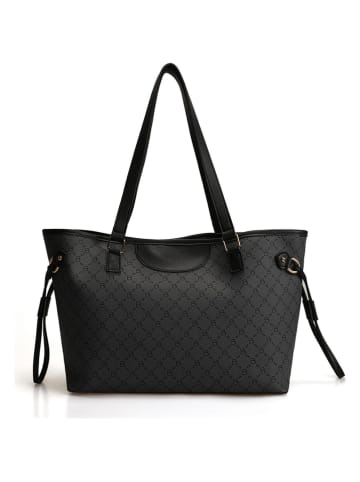 Lucky Bees Shopper zwart/grijs - (B)50 x (H)28 x (D)15 cm