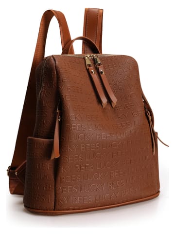Lucky Bees Rucksack in Hellbraun - (B)30 x (H)35 x (T)13 cm