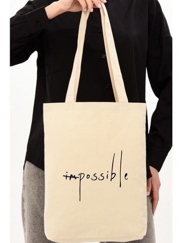 BAGmori Schultertasche in Creme - (B)35 x (H)40 x (T)8 cm