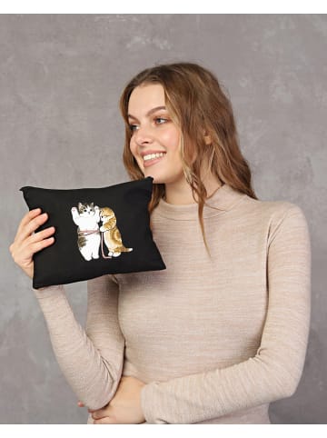 BAGmori Kosmetiktasche in Schwarz - (B)25 x (H)18 cm