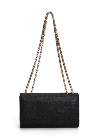 Lucky Bees Schoudertas zwart - (B)22 x (H)15 x (D)5 cm