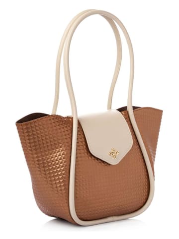 Lucky Bees Schultertasche ''Greta'' in Hellbraun - (B)35 x (H)23 x (T)11 cm