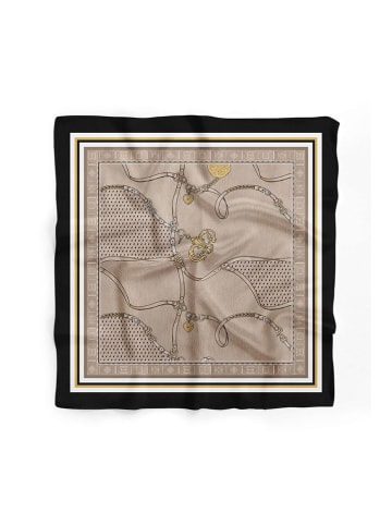 Lucky Bees Tuch in Beige/ Gold- (L)55 x (B)55 cm