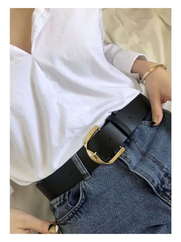 Lucky Bees Riem zwart - (L)100 cm