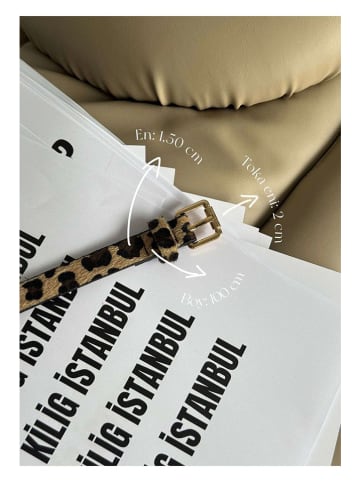 Lucky Bees Riem zwart/bruin - (L)100 cm