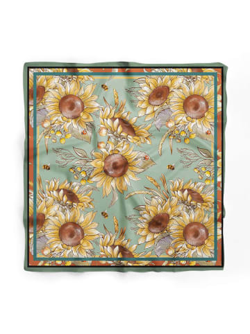 Lucky Bees Chusta w kolorze żółto-miętowym - 55 x 55 cm
