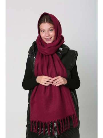 Lucky Bees Schal in Bordeaux - (L)105 x (B)45 cm