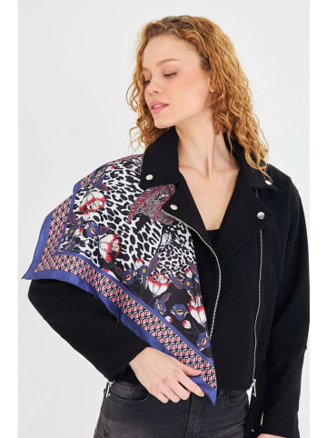 Lucky Bees Chusta w kolorze fioletowym ze wzorem - 55 x 55 cm