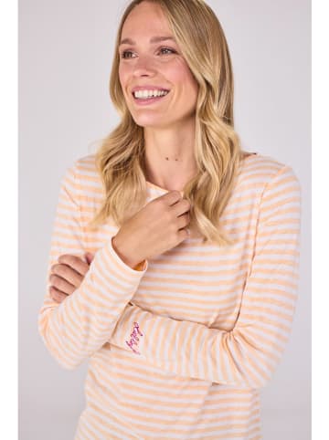 LIEBLINGSSTÜCK Longsleeve "Cyana" in Orange/ Weiß
