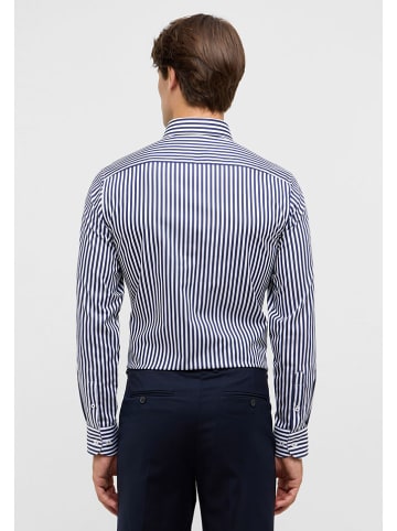 Eterna Hemd - Slim fit - in Dunkelblau/ Weiß