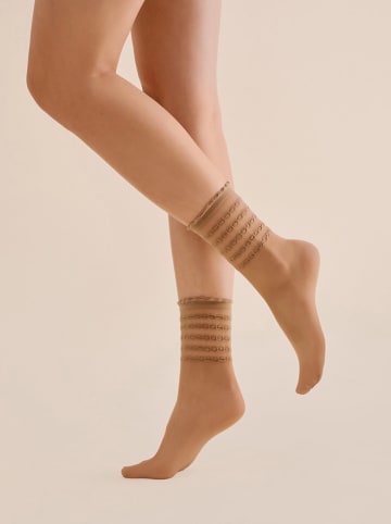 Gabriella Socken "Lora" in Beige - 20 DEN