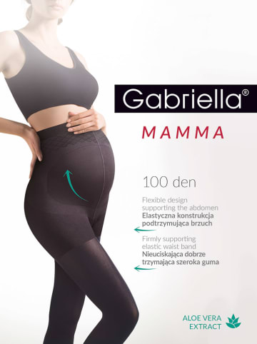 Gabriella Umstandsstrumpfhose "Mamma" in Schwarz - 100 DEN