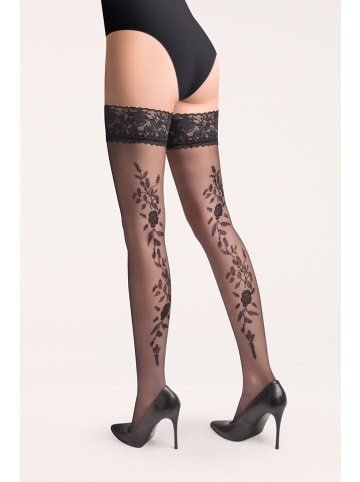 Gabriella Pończochy samonośne "Vera" w kolorze czarnym - 20 DEN