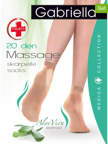 Gabriella 3er-Set: Socken "Medica" in Beige - 20 DEN