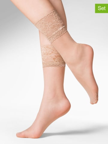 Gabriella 3er-Set: Socken "Kala" in Beige - 20 DEN