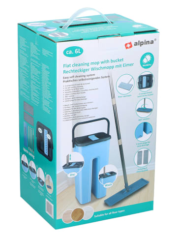 Alpina 4-delige vloerwisserset lichtblauw