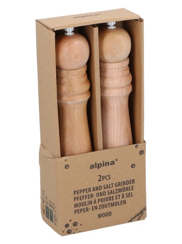 Alpina 2-częściowy zestaw w kolorze jasnobrązowym - wys. 25 cm