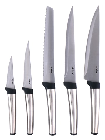 Alpina 5-delige set: keukenmessen zilverkleurig