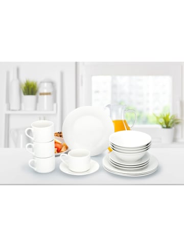 Alpina 16-delig ontbijtservies wit