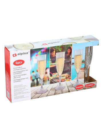 Alpina 6er-Set: Champagnergläser - 200 ml