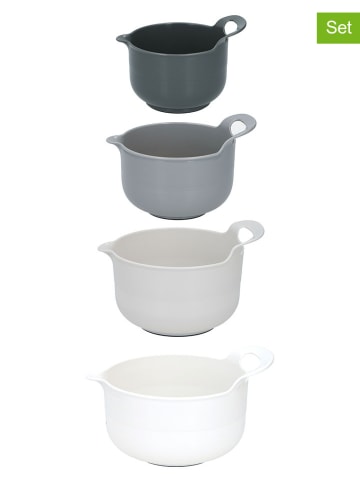 Alpina 4er-Set: Rührschüsseln in Weiß/ Creme/ Grau