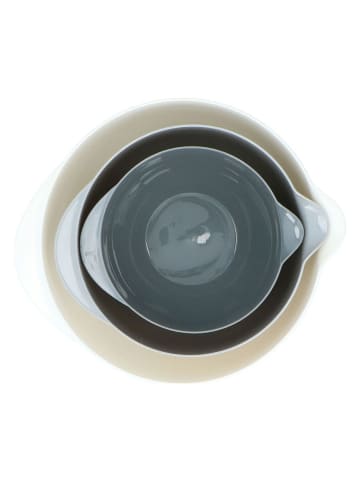 Alpina 3-delige set: mengkommen grijs/wit