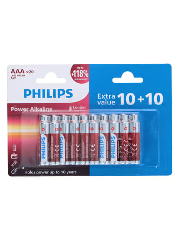 Philips AAA batterijen LR03 - 20 stuks