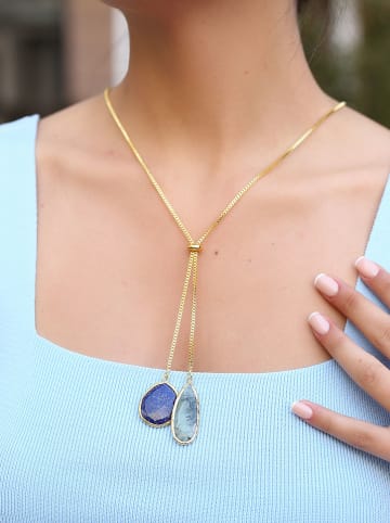 Pierres de Jade Vergulde ketting met sierelementen - (L)50 cm