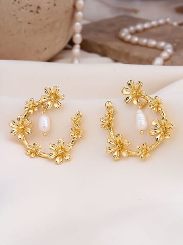 Pierres delicates Vergold. Ohrringe mit Perlen