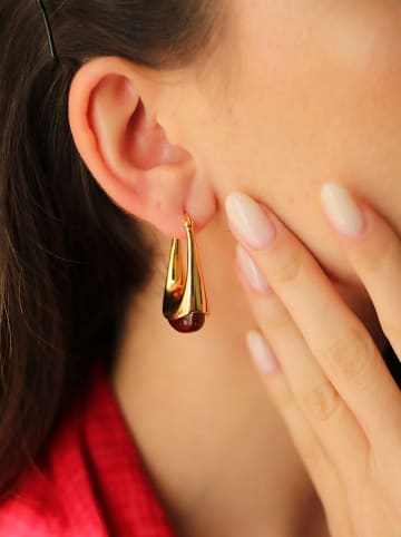 Pierres de Jade Vergold. Ohrringe mit Edelsteinen