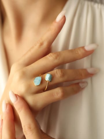 Pierres de Jade Vergulde ring met edelstenen