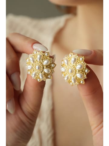 Pierres delicates Vergulde oorringen met edelstenen