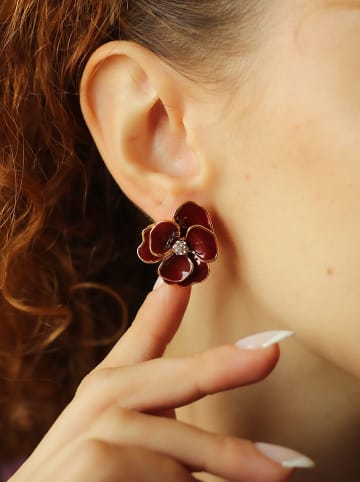 Pierres de Jade Vergold. Ohrstecker mit Edelsteinen