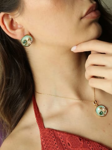 Pierres de Jade 2-delige sieradenset: ketting en oorstekers