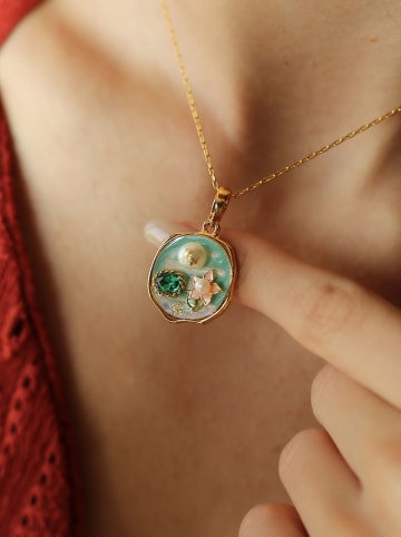 Pierres de Jade 2-delige sieradenset: ketting en oorstekers