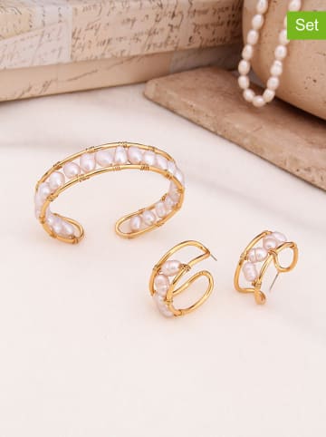 Pierres de Jade 2-delige sieradenset: armband en halfcreolen