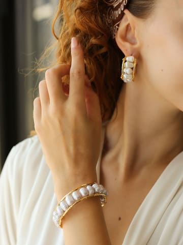 Pierres de Jade 2-delige sieradenset: armband en halfcreolen