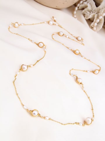 Pierres de Jade Vergulde ketting met sierelementen - (L)45 cm