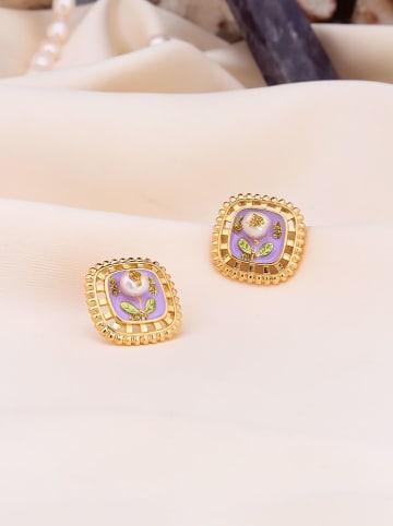 Pierres de Jade Vergold. Ohrstecker mit Perlen