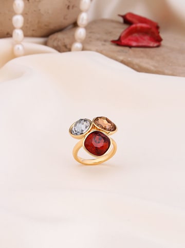 Pierres de Jade Vergulde ring met edelstenen