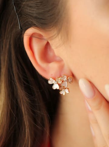 Pierres de Jade Vergold. Ohrstecker mit Edelsteinen