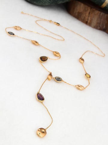 Pierres de Jade Vergulde ketting met sierelementen - (L)50 cm